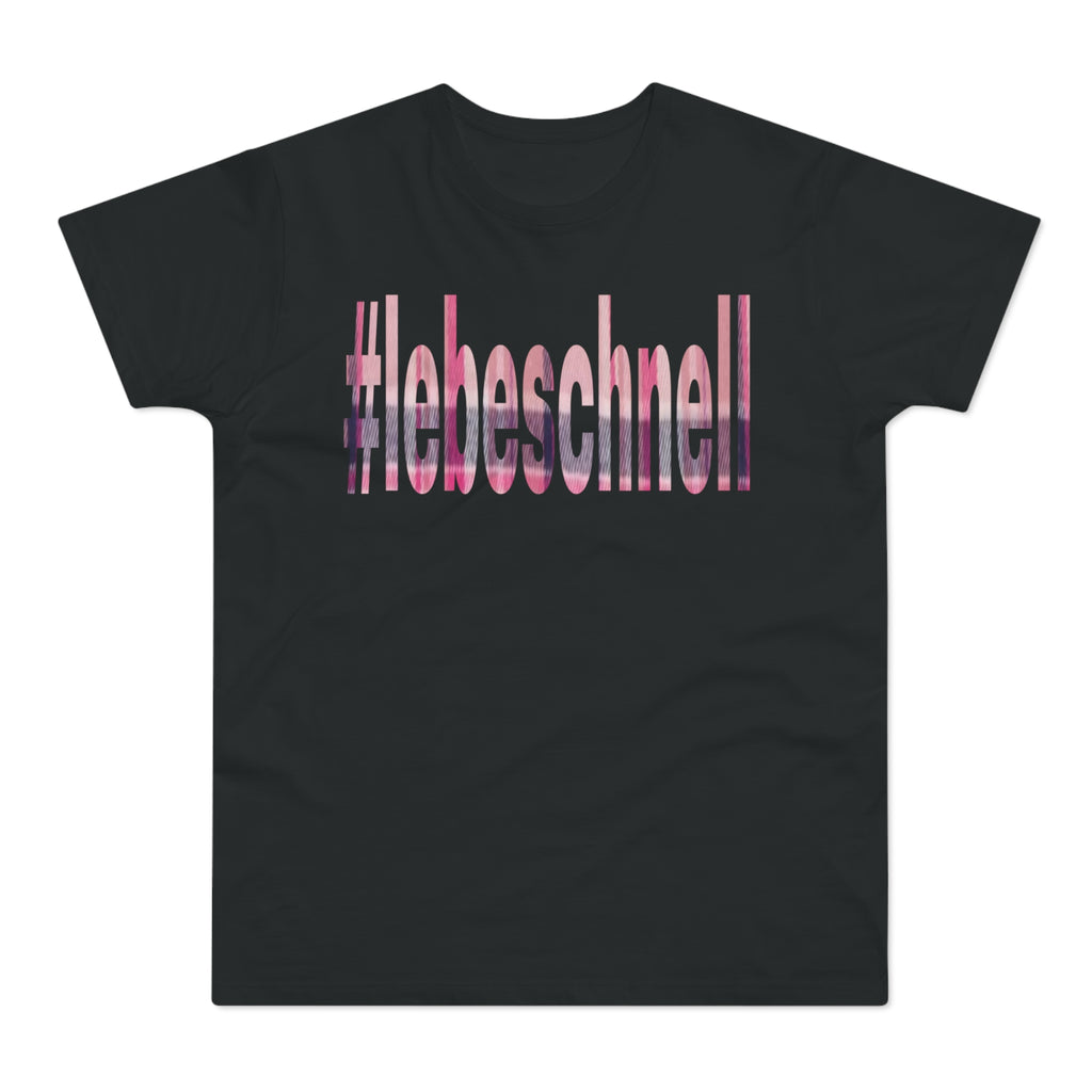 T‑Shirt — #letscarrell Pink Hashtag Graphic Tee