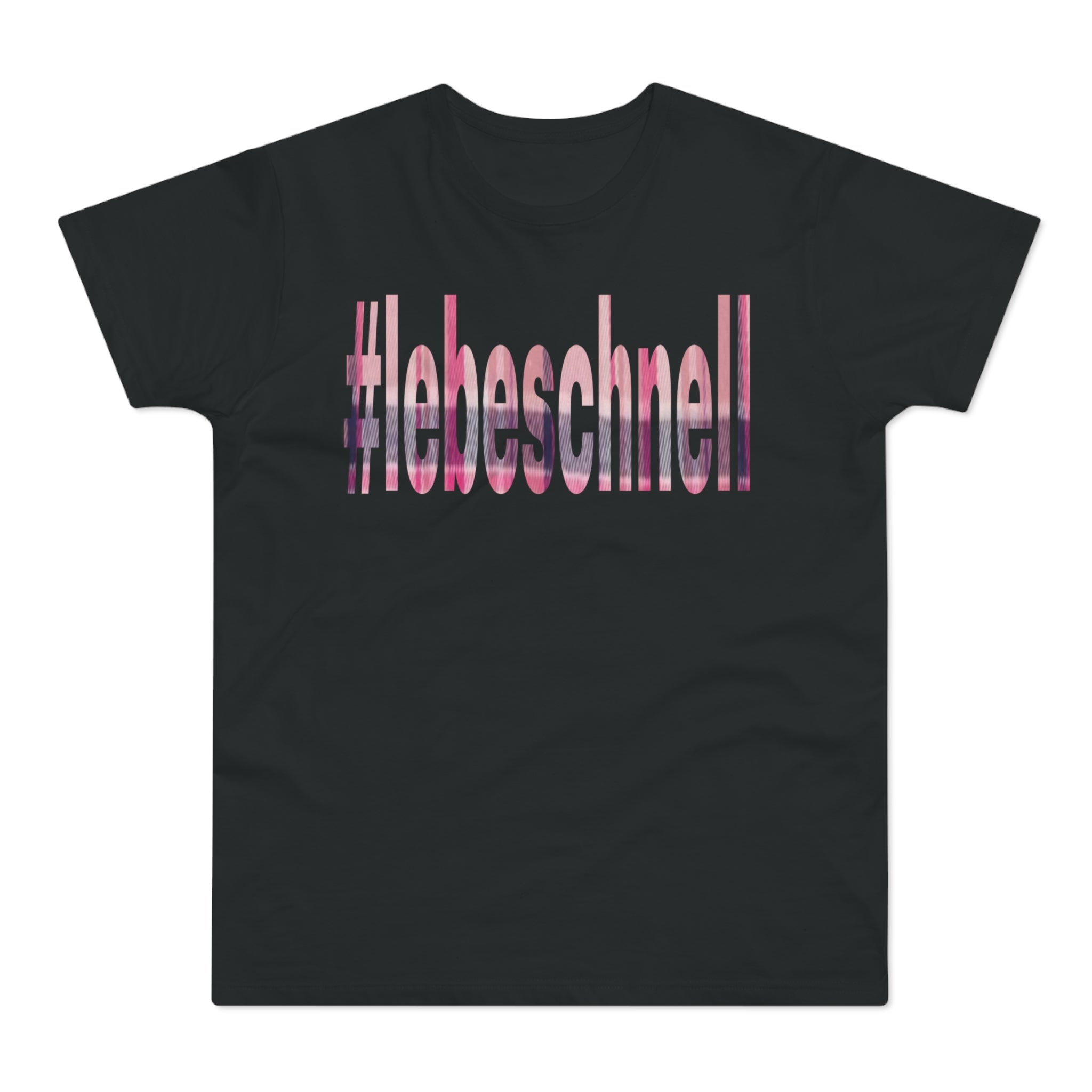 T‑Shirt — #letscarrell Pink Hashtag Graphic Tee
